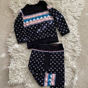 Sweaty Betty Ski base layer pants and shirt.